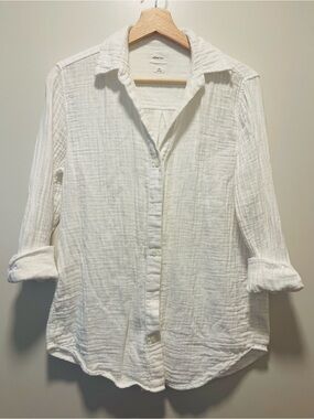 Aritzia Wilfred Free Gauze / Muslin Oversized Button down long sleeve Shirt XS